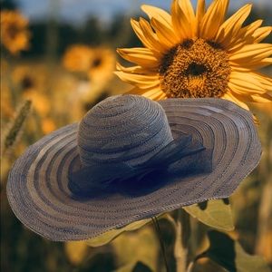 Brown Vintage Straw Hat, 1940s, Sun Hat